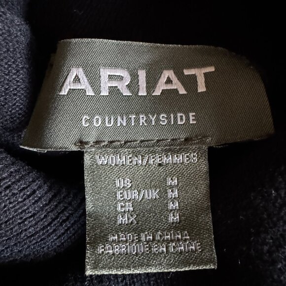 Ariat Aldergate Sweater Med Turtleneck Equestrian Inspired Bit Detail Western - Picture 7 of 16